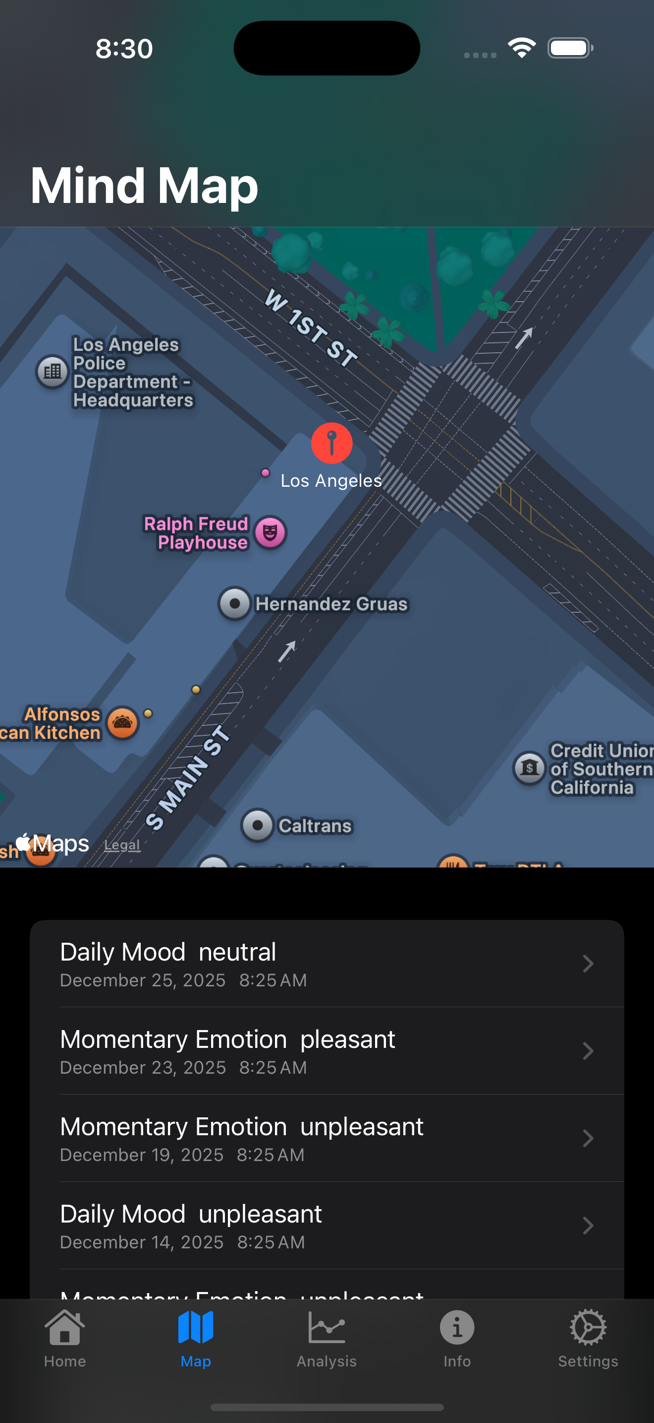 Location-based reflection map